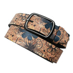 Fashion Belt with Black Pin Buckle Denim Belt Flower Vintage Style-Women's Belts-Arimonz-Arimonz