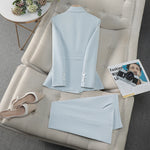 Fashion Belted Blazer Suit Pant Set Work to Wear Trouser Set Outfit-Arimonz-Arimonz
