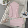 Fashion Belted Blazer Suit Pant Set Work to Wear Trouser Set Outfit-Arimonz-Arimonz
