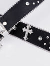 Fashion Dazzling Rhinestone Western Cowgirl Bling Studded Design Belt-Belts-Arimonz-Arimonz