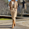 Fashion Jacket and High-Split Wrap Skirt Office Lady Tracksuit Set-Wear To Work Sets-Arimonz-Arimonz