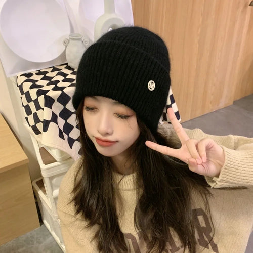 Fashion Plush Women Winter Hat Thicken Pullover Windproof Knitted Hat-Winter Hats-Arimonz-Arimonz