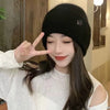 Fashion Plush Women Winter Hat Thicken Pullover Windproof Knitted Hat-Winter Hats-Arimonz-Arimonz