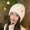 Fashion Plush Women Winter Hat Thicken Pullover Windproof Knitted Hat-Winter Hats-Arimonz-Arimonz