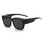 Fashion Polarized Cover Sunglasses Vintage Driving Eyewear Glasses-Sunglasses-Arimonz-Bright Black Ordinary Glasses-Arimonz