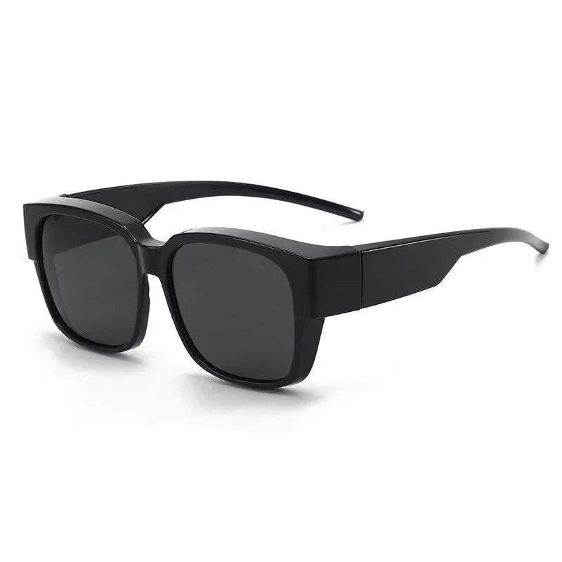 Fashion Polarized Cover Sunglasses Vintage Driving Eyewear Glasses-Sunglasses-Arimonz-Bright Black Polarized Glasses-Arimonz