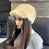 Fashion Real Mink Fur Winter Women Hat Genuine Outdoor Cap-Winter Hats-Arimonz-Arimonz
