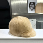 Fashion Real Mink Fur Winter Women Hat Genuine Outdoor Cap-Winter Hats-Arimonz-Arimonz