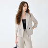 Fashion Short Blazer and Trousers Matching Set Office Casual Outfit-Wear To Work Sets-Arimonz-Arimonz