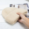 Fashion Warm Cashmere Wool Skullies Rabbit Fur Winter Knitted Beanies-Winter Hats-Arimonz-Beige-54-60cm/21-23inches-Arimonz
