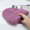 Fashion Warm Cashmere Wool Skullies Rabbit Fur Winter Knitted Beanies-Winter Hats-Arimonz-Purple-54-60cm/21-23inches-Arimonz