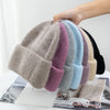 Fashion Warm Cashmere Wool Skullies Rabbit Fur Winter Knitted Beanies-Winter Hats-Arimonz-Arimonz