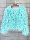 Fashion Winter Top Faux Fur Elegant Coat Thicken Warm Women Jacket-Fuzzy Jackets-Arimonz-Light blue-S-Arimonz