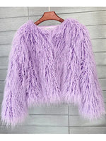 Fashion Winter Top Faux Fur Elegant Coat Thicken Warm Women Jacket-Fuzzy Jackets-Arimonz-Light purple-S-Arimonz