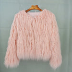 Fashion Winter Top Faux Fur Elegant Coat Thicken Warm Women Jacket-Fuzzy Jackets-Arimonz-Pink-S-Arimonz