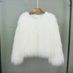 Fashion Winter Top Faux Fur Elegant Coat Thicken Warm Women Jacket-Fuzzy Jackets-Arimonz-White-S-Arimonz