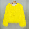 Fashion Winter Top Faux Fur Elegant Coat Thicken Warm Women Jacket-Fuzzy Jackets-Arimonz-Yellow-S-Arimonz