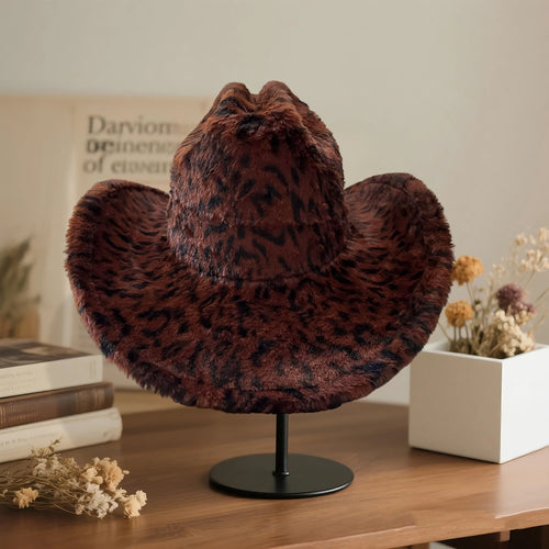 Fashionable Adjustable Cowboy Hat Wide-Brim Western Jazz Winter Cap-Winter Hats-Arimonz-Arimonz