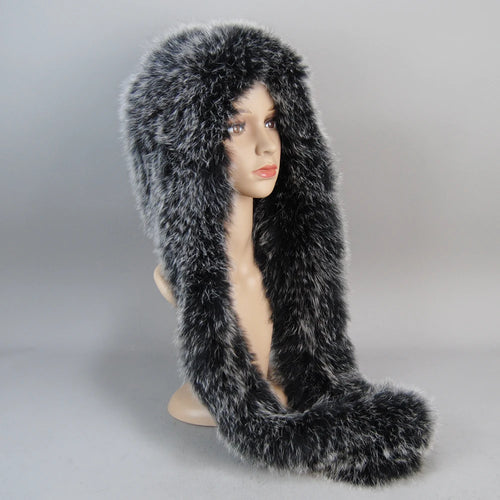 Fashionable Genuine Large Female Fur Hat Winter Warm Volume Hat-Winter Hats-Arimonz-Arimonz
