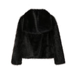 Faux Fur Jacket Coat Women Design Big Collar Fur Coats Cool Overcoat-Fuzzy Jackets-Arimonz-black fur coat-S-Arimonz
