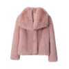 Faux Fur Jacket Coat Women Design Big Collar Fur Coats Cool Overcoat-Fuzzy Jackets-Arimonz-pink fur coat-S-Arimonz