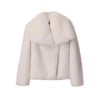 Faux Fur Jacket Coat Women Design Big Collar Fur Coats Cool Overcoat-Fuzzy Jackets-Arimonz-white fur coat-S-Arimonz