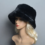 Faux Rabbit Fur Hat Super Soft Women Winter Hat Cotton Lining Warm Hat-Winter Hats-Arimonz-black-One Size-Arimonz