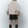 Faux Fur Jacket Coat Women Design Big Collar Fur Coats Cool Overcoat