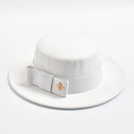 Fedora Hat for Women Elegant Flat Top Bow Jazz Hat Chapeau Femme-Winter Hats-Arimonz-Arimonz