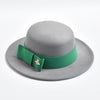Fedora Hat for Women Elegant Flat Top Bow Jazz Hat Chapeau Femme-Winter Hats-Arimonz-GRAY-One Size-Arimonz