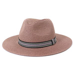 Fedora Panama Summer Sun Hat for Women Beach Straw Hat UV Protection-Summer Hats-Arimonz-Arimonz