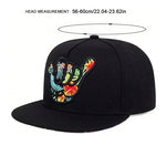 Finger Embroidery Adjustable Casual Baseball Cap Outdoor Snapback Hat-Women's Caps-Arimonz-Arimonz