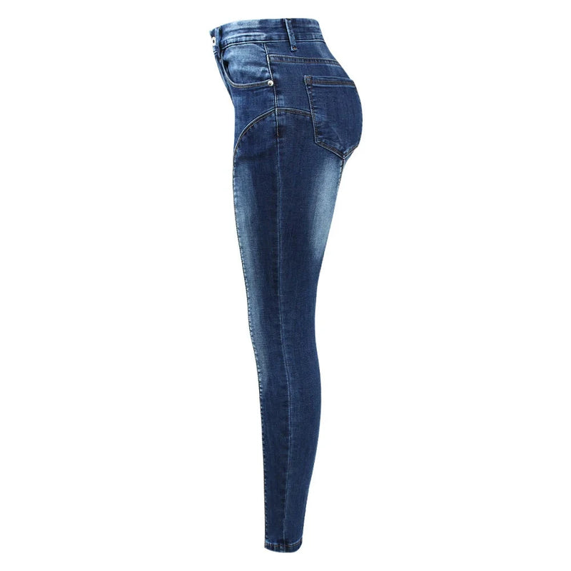 Five Pockets Cropped Jeans Women`s Stretchy Skinny Pants Trouser-Skinny Jeans-Arimonz-Arimonz