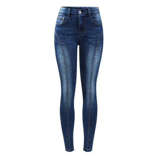 Five Pockets Cropped Jeans Women`s Stretchy Skinny Pants Trouser-Skinny Jeans-Arimonz-S-Arimonz