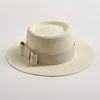 Flat Top Bowknot Sun Hat with Textured Surface Spring Summer Straw Hat-Summer Hats-Arimonz-Arimonz