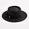 Flat Top Bowknot Sun Hat with Textured Surface Spring Summer Straw Hat-Summer Hats-Arimonz-Black01-56-58CM/22"-Arimonz
