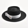 Flat Top Bowknot Sun Hat with Textured Surface Spring Summer Straw Hat-Summer Hats-Arimonz-Black02-56-58CM/22"-Arimonz