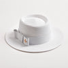 Flat Top Bowknot Sun Hat with Textured Surface Spring Summer Straw Hat-Summer Hats-Arimonz-White01-56-58CM/22"-Arimonz