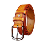 Floral Pattern Rose Genuine Leather Belt Women Pin Buckle Metal Belt-Belts-Arimonz-Arimonz