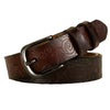 Floral Pattern Rose Genuine Leather Belt Women Pin Buckle Metal Belt-Belts-Arimonz-Arimonz