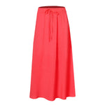 Flowy Long Skirt Casual Lace Up High Waisted A-Line Loose Skirt-Skirts-Arimonz-Arimonz