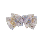 Fluffy Chiffon Mesh Crushed Flower Multi Layer Bow Barrette Hair Clip-Hair Accessories-Arimonz-Arimonz