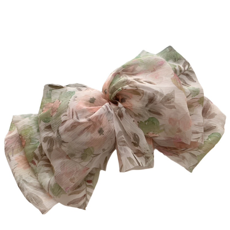 Fluffy Chiffon Mesh Crushed Flower Multi Layer Bow Barrette Hair Clip-Hair Accessories-Arimonz-style3-Arimonz