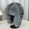 Fox Fur Thick Warm Outdoor Cold-Proof Winter Hat with Ear Protection-Winter Hats-Arimonz-Arimonz