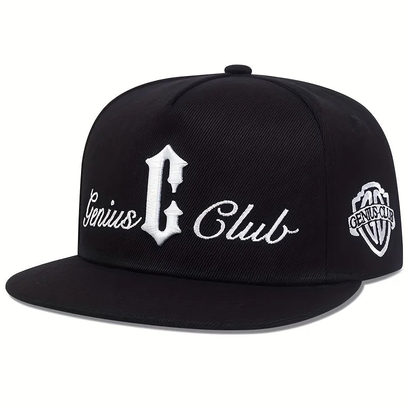 Genius C Club Hip Hop Snapback Hat Outdoor Adjustable Streetwear Cap-Women's Caps-Arimonz-Black-Arimonz