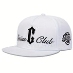 Genius C Club Hip Hop Snapback Hat Outdoor Adjustable Streetwear Cap-Women's Caps-Arimonz-White-Arimonz