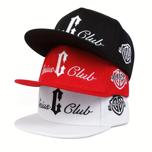 Genius C Club Hip Hop Snapback Hat Outdoor Adjustable Streetwear Cap-Women's Caps-Arimonz-Arimonz