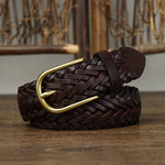 Genuine Leather Belt Breathable Fashion Designer Weaving Unisex Belt-Belts-Arimonz-Arimonz