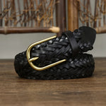 Genuine Leather Belt Breathable Fashion Designer Weaving Unisex Belt-Belts-Arimonz-Arimonz