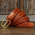 Genuine Leather Belt Breathable Fashion Designer Weaving Unisex Belt-Belts-Arimonz-Arimonz